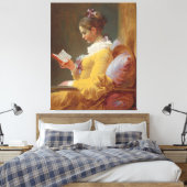 Een meisje dat leest, de lezer van J. Fragonard Canvas Afdruk (Insitu (Slaapkamer))