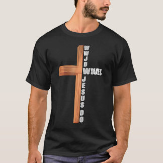 Een meisje dat loopt op Jezus en ezels luipaard Ch T-shirt