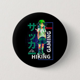 Een meisje dat van Anime houdt Ronde Button 5,7 Cm
