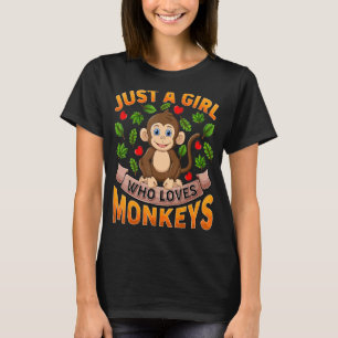 Een meisje dat van apen houdt t-shirt