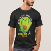 Een meisje dat van Avocados en Honden houdt T-shirt (Voorkant)