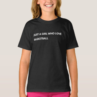 Een meisje dat van basketbal houdt t-shirt