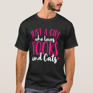 Een meisje dat van boeken houdt en van boeken houd t-shirt