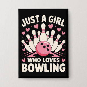 Een meisje dat van bowlen houdt button