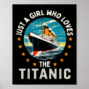 Een meisje dat van de RMS Titanic-meisjes houdt Poster