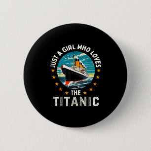 Een meisje dat van de RMS Titanic-meisjes houdt Ronde Button 5,7 Cm