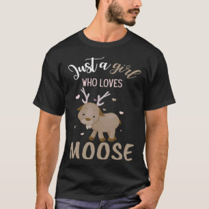 Een meisje dat van een eland houdt t-shirt