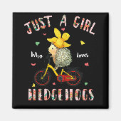 Een meisje dat van egel houdt magneet (Voorkant)