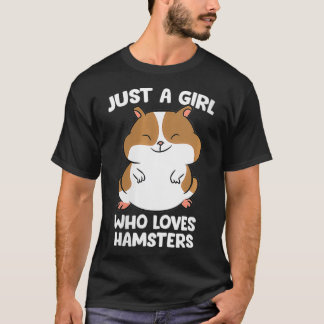 Een meisje dat van Hamsters houdt, is een echte ha T-shirt