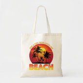 Een meisje dat van het strand houdt tote bag (Voorkant)