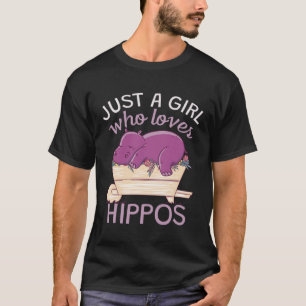 Een meisje dat van Hippos houdt T-shirt