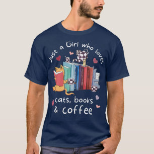een meisje dat van katten houdt , kittens boeken e t-shirt