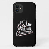 Een meisje dat van kerst houdt Case-Mate iPhone case (Achterkant)