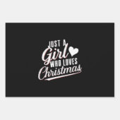 Een meisje dat van kerst houdt inpakpapier vel (Voorkant)