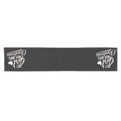 Een meisje dat van kerst houdt korte tafelloper (Horizontaal)