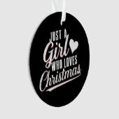 Een meisje dat van kerst houdt ornament (voorkant)