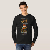 Een meisje dat van koffie houdt en van koeien t-shirt (Voorkant volledig)