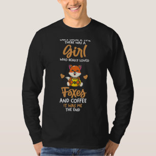 Een meisje dat van koffie houdt en van koeien t-shirt