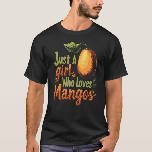 Een meisje dat van mango's houdt t-shirt (Voorkant)