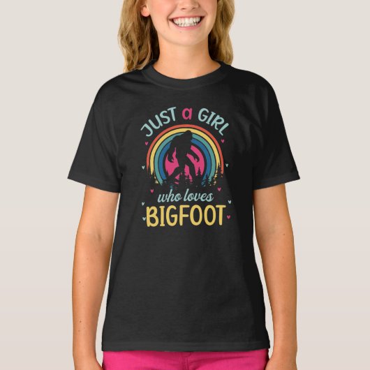 Een meisje dat van Sasquatch houdt T-shirt (Voorkant)