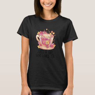 Een meisje dat van Tea Tea Drinker Tea houdt T-shirt