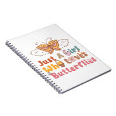 Een meisje dat van vlinders houdt notitieboek (Rechterzijde)