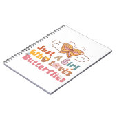 Een meisje dat van vlinders houdt notitieboek (Linkerzijde)