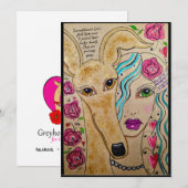 Een meisje en haar hond bedankkaart (Voorkant / Achterkant)