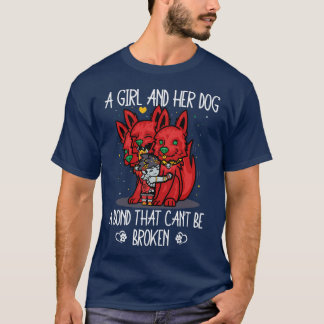 Een meisje en haar hond een band die kan worden ge t-shirt