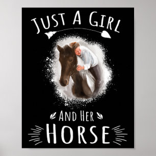 Een meisje en haar paard citeren Horseck Riding 1 Poster