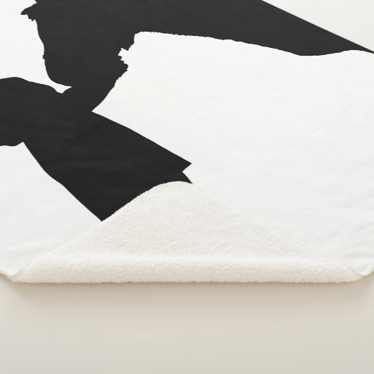 Een meisje en haar paardenliefde Silhouette Art Sherpa Deken (3/4)