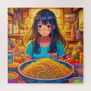 Een meisje en haar Ramen Anime Legpuzzel