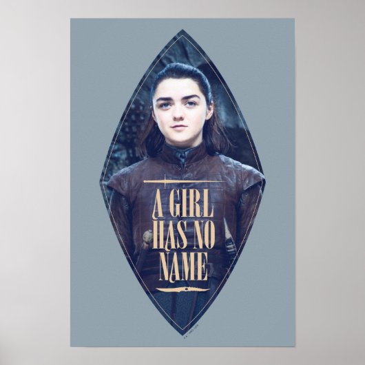 "Een meisje heeft geen naam" Arya Stark Graphic Poster (Voorkant)