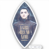 "Een meisje heeft geen naam" Arya Stark Graphic Sticker (Voorkant)