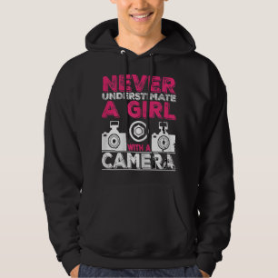 Een meisje met camera nooit onderschatten - Meisje Hoodie