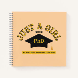 Een meisje met een PhD feminist Notitieboek