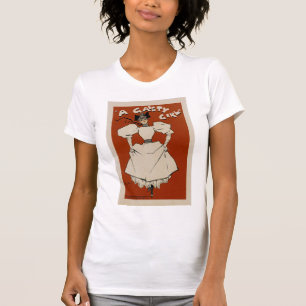 Een meisje met een voorgeslacht t-shirt