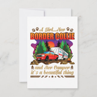 Een meisje met haar grenspoel en haar Hondenliefhe Bedankkaart