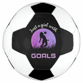 Een meisje met mooie doelen voetbal