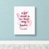 Een meisje moet twee dingen zijn canvas afdruk (Insitu (Houten vloer))