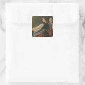 Een meisje uit Probsteier, 1844 Vierkante Sticker (Tas)