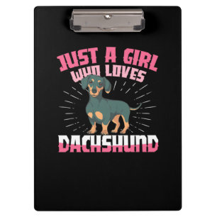 Een meisje van Dachshund Klembord