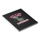 Een meisje van Dachshund Notitieblok (Schuin)