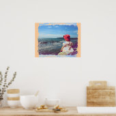 Een meisje van het Zee Poster (Keuken)