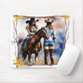 Een meisjes Paard Muismat (Met muis)