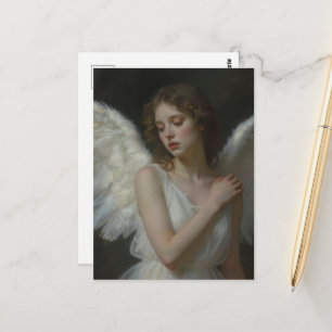 Een melancholische engel briefkaart
