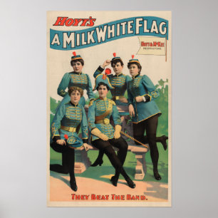 "Een melkwitte vlag" Vrouwenmarsband Poster