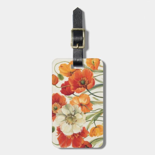 Een melodie van papavers bagagelabel (Voorkant verticaal)