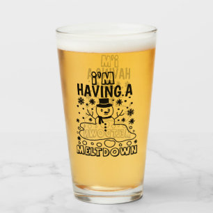 Een Meltdown hebben Funny Christmas Snowman Humo Glas