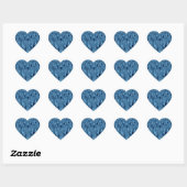 Een mengsel van Blauw Hart Sticker (Vel)